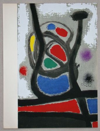 Pochoir Miró - Femme II