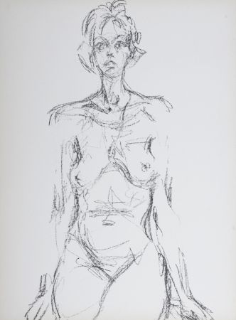 Litografia Giacometti -  Femme nue, 1961