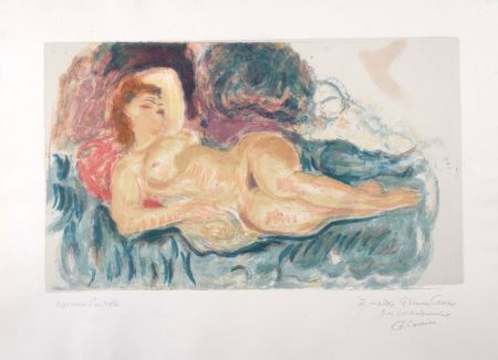 Litografia Camoin - Femme nue allongée, circa 1950 - Hand-signed