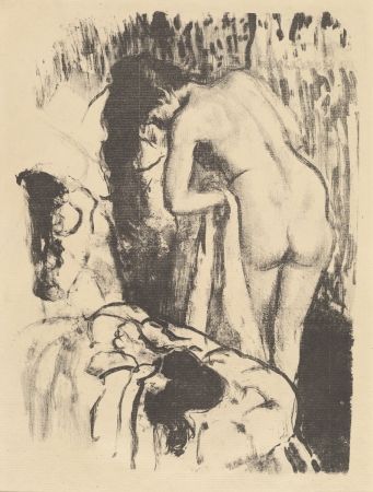 Litografia Degas - Femme nue debout à sa toilette / Standing Nude Woman, Drying Herself