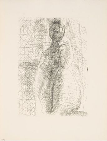 Incisione Picasso - Femme nue, la jambe pliée (Suite Vollard 8)