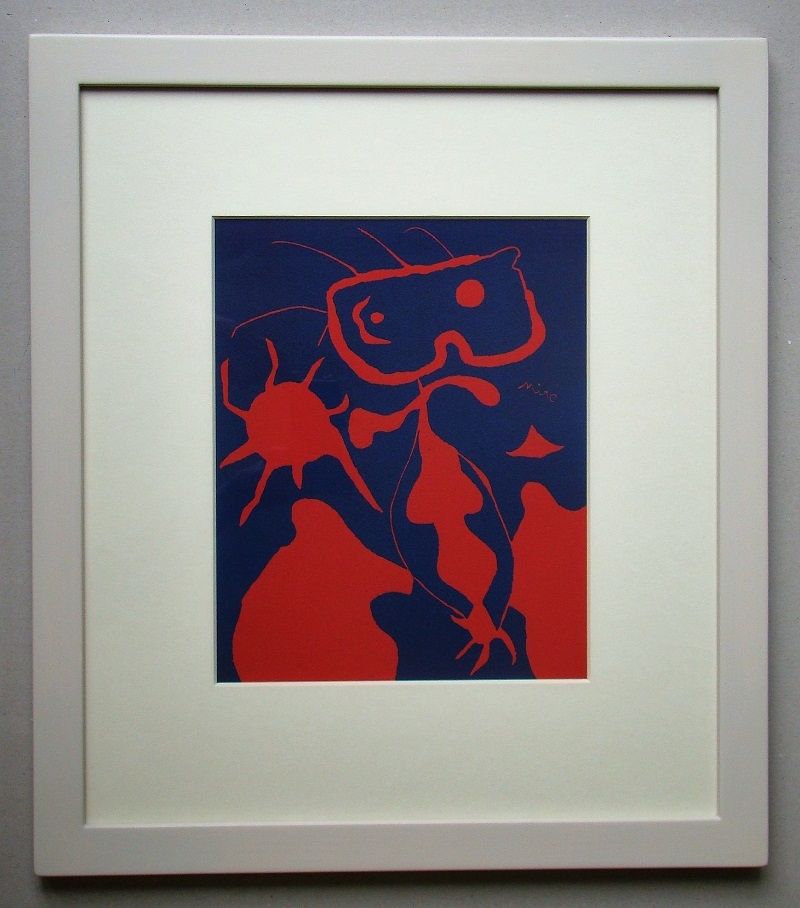 Linoincisione Miró - Femme pour XXe Siècle