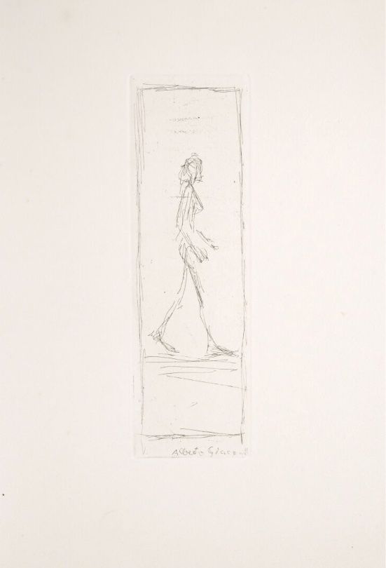 Acquaforte Giacometti - Femme qui marche 1955