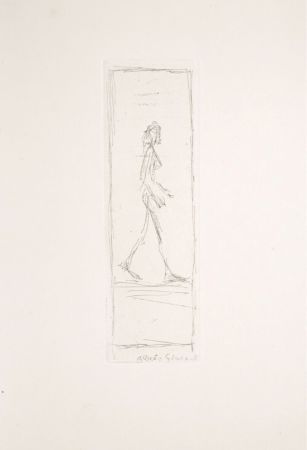 Acquaforte Giacometti - Femme qui marche 1955