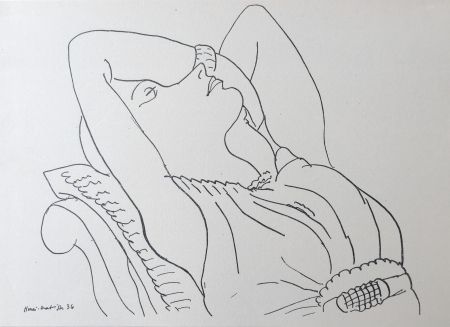 Litografia Matisse - Femme sur canapé