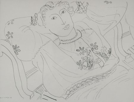 Litografia Matisse - Femme sur chaise longue