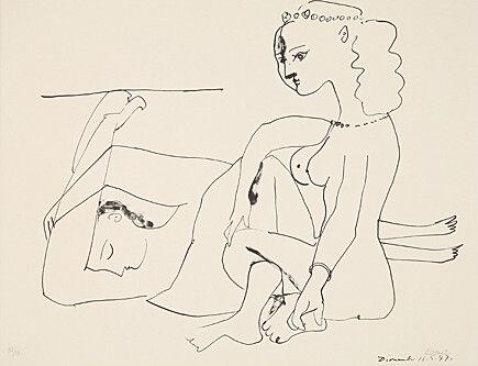 Litografia Picasso - Femmes sur la plage