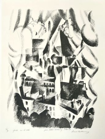 Litografia Delaunay - Fenêtre sur la ville