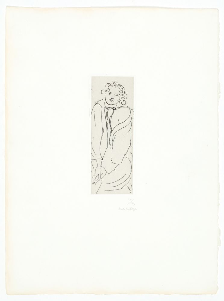 Incisione Matisse - Figure au peignoir