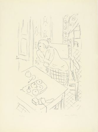 Litografia Matisse - Figure dans un intérieur