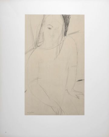 Litografia Modigliani - Figure féminine
