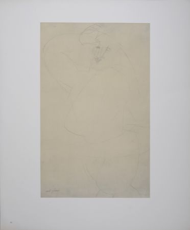 Litografia Modigliani - Figure of Man Dancing