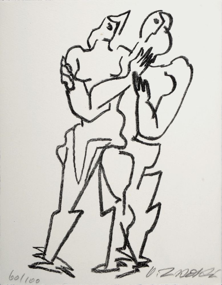 Litografia Zadkine - Figures, 1967 - Hand-signed!