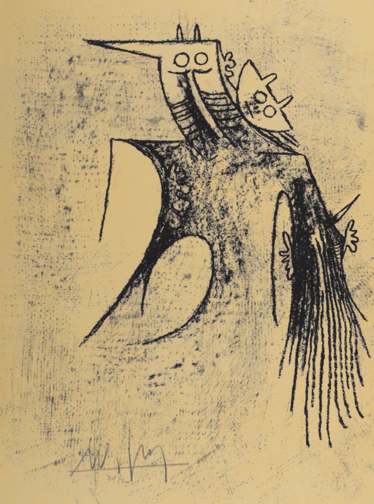 Litografia Lam - Figures, 1979 - Hand-signed