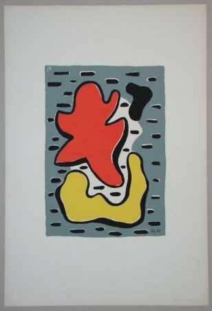Serigrafia Leger - Figures rouge et jaune, 1950