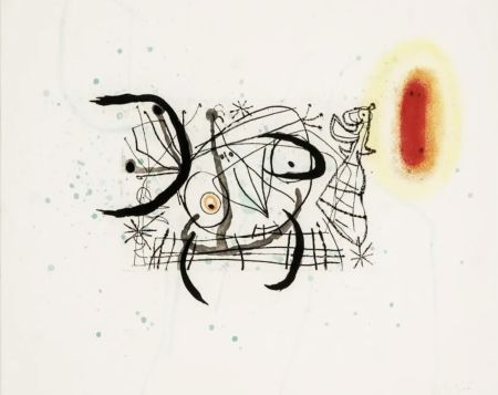 Acquaforte E Acquatinta Miró - Fissures Plate 11