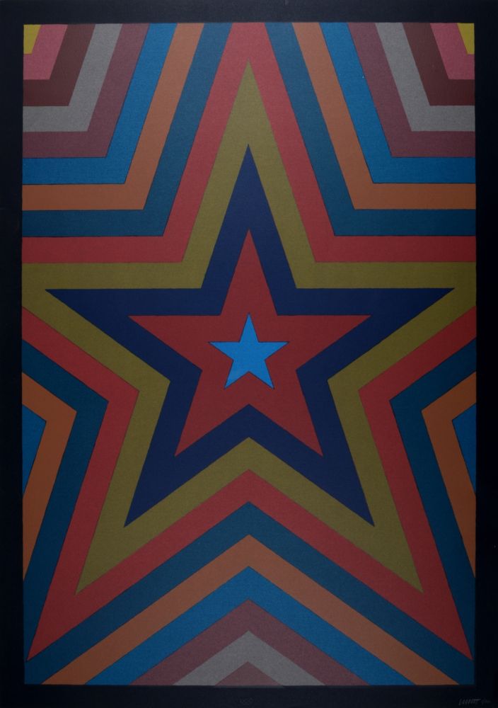 Serigrafia Lewitt - Five Pointed Star with Color Bands