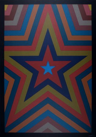 Serigrafia Lewitt - Five Pointed Star with Color Bands