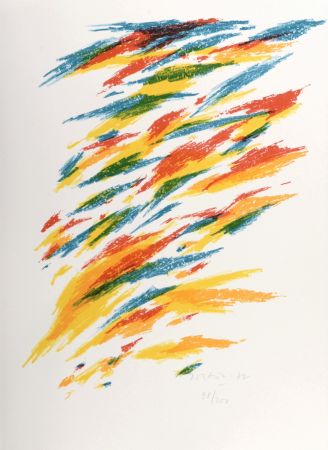 Litografia Dorazio - Flames, 1972 - Hand-signed