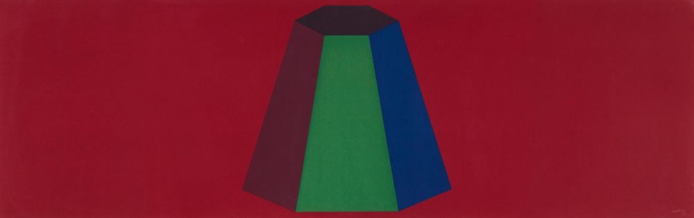 Serigrafia Lewitt - Flat Top Pyramid With Colors Superimposed