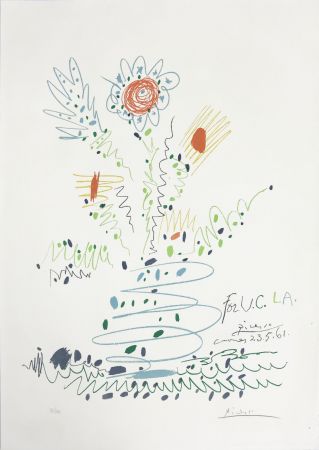 Litografia Picasso - Fleurs (for UCLA)
