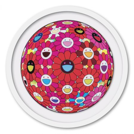 Offset Murakami - Flower Ball (3D) Red, Pink, Blue