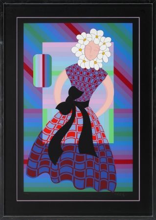 Serigrafia Vasarely - Flower Girl