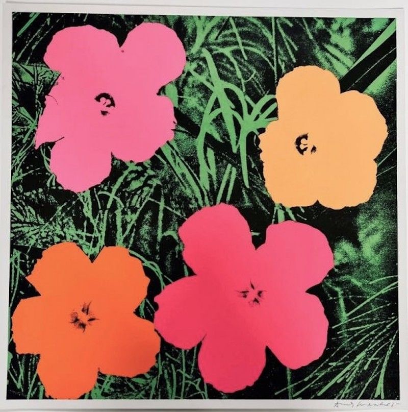 Litografia Warhol - Flowers