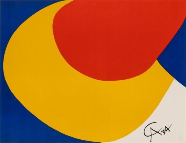 Litografia Calder - FLYING COLORS (planche 1) 1974. 