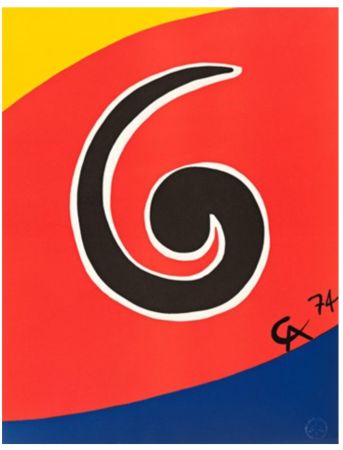 Litografia Calder - FLYING COLORS (planche 2) 1974