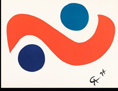 Litografia Calder - FLYING COLORS (planche 3) 1974