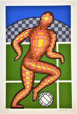 Serigrafia Vasarely - Foot Soccer