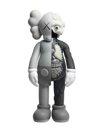 Multiplo Kaws - Four foot - grey dissected