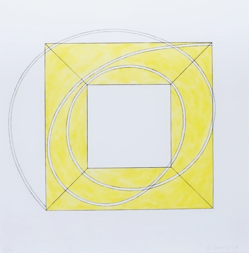 Acquaforte E Acquatinta Mangold - Framed Square with Open Center (B)