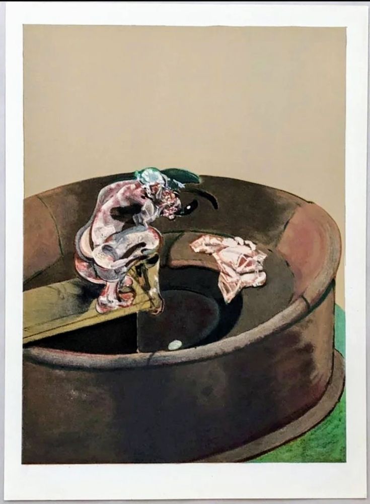 Litografia Bacon - Francis Bacon - Portrait of George Dyer Crouching, Original lithograph, 1966