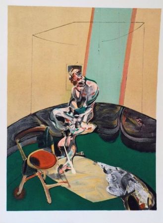 Litografia Bacon - Francis Bacon - Portrait of George Dyer Staring at a Blind Cord, Original Lithograph, 1966