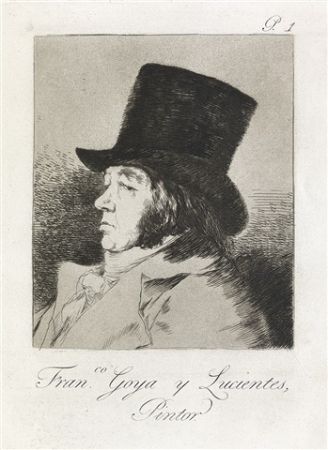 Acquaforte E Acquatinta Goya - Francisco Goya y Lucientes, Pintor.  / Self-Portrait of Goya