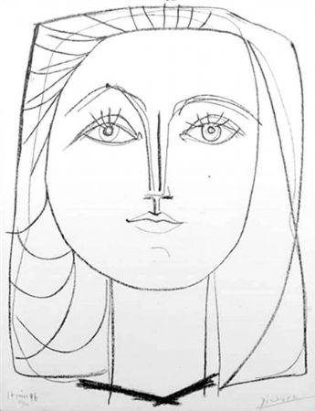 Litografia Picasso - Francoise 