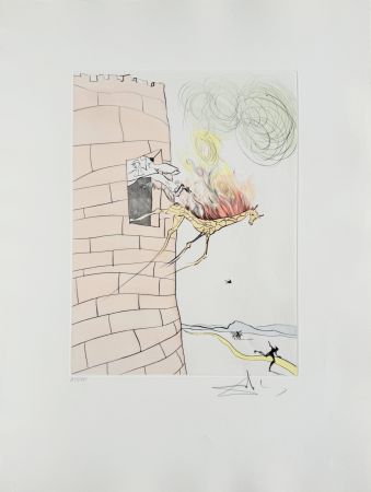 Acquaforte Dali - Freud with a Snail Head