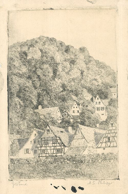 Incisione Philipp - Fränk.  Dorf Eggloffstein