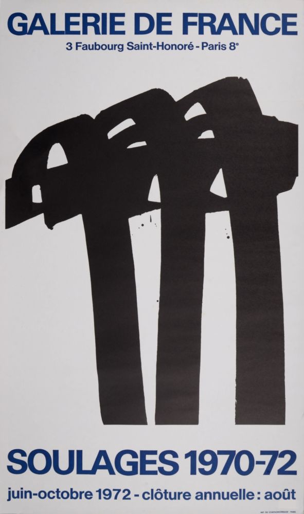 Non Tecnico Soulages - Galerie de France, 1972