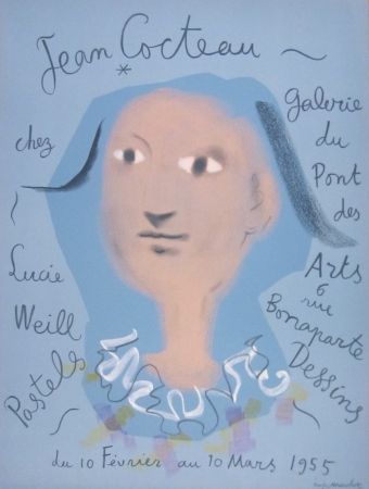 Litografia Cocteau - Galerie du Pont des Arts, chez Lucie Weill