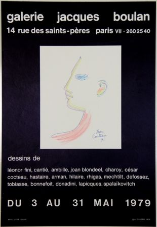 Litografia Cocteau - Galerie Jacques Boulan
