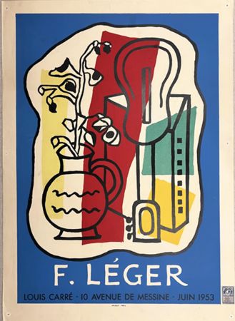 Litografia Leger - GALERIE LOUIS CARÉ - EXPO 1953. Affiche originale