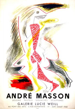 Litografia Masson - Galerie Lucie Weill 1968