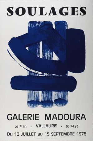 Litografia Soulages - Galerie Madoura 1978 - Very scarce!