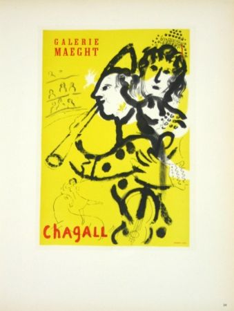 Litografia Chagall - Galerie Maeght Juin 1957