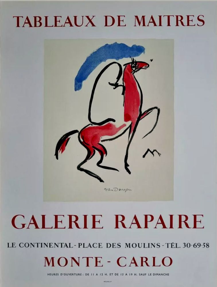 Litografia Van Dongen - Galerie Rapaire - Monaco