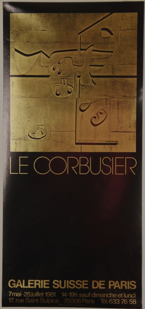 Litografia Le Corbusier - Galerie Suisse de Paris Juillet 1981