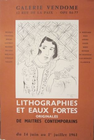 Non Tecnico Matisse - Galerie Vendome, Lithographies et Eaux Fortes